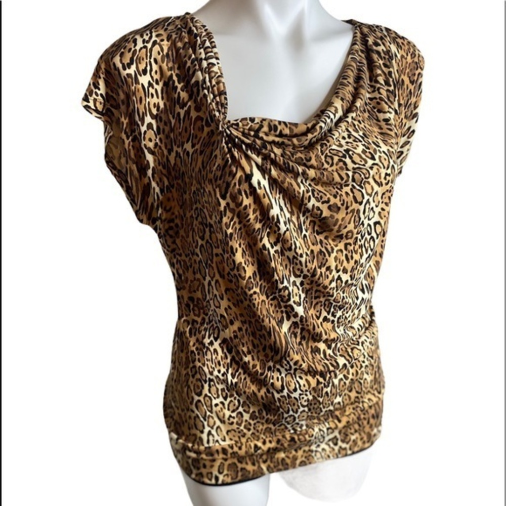 New York & Co shirt size S Animal Print